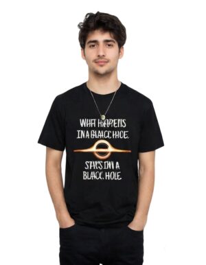 Black Hole Slogan T shirt